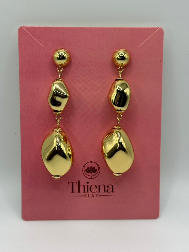 Boucle d’oreille “ MICHELLE” Plaque OR