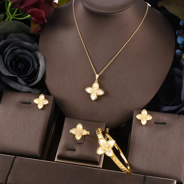 Zircon set "Chidid" Gold plate
