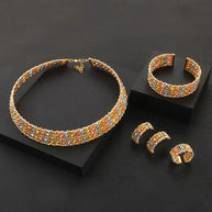 Zircon Set | Gold Plate| “KIKiY”