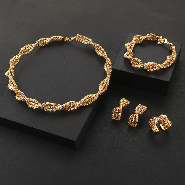 Ensemble Zircon | Plaque Or | " Fati"