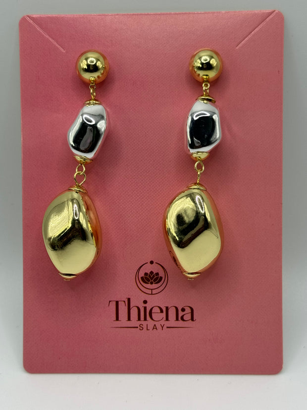 Boucle d’oreille “ MICHELLE” Plaque OR
