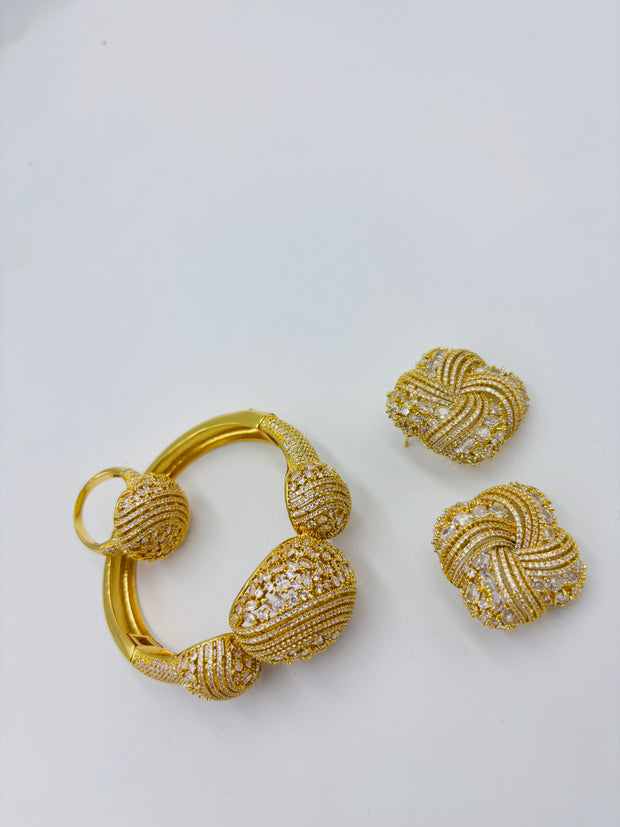 Ensemble Bracelet et boucles d'oreille''Céline''